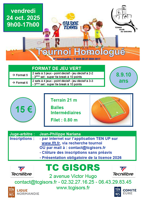 TMC Mixte U10 - Niveau Vert - Toussaint 2025