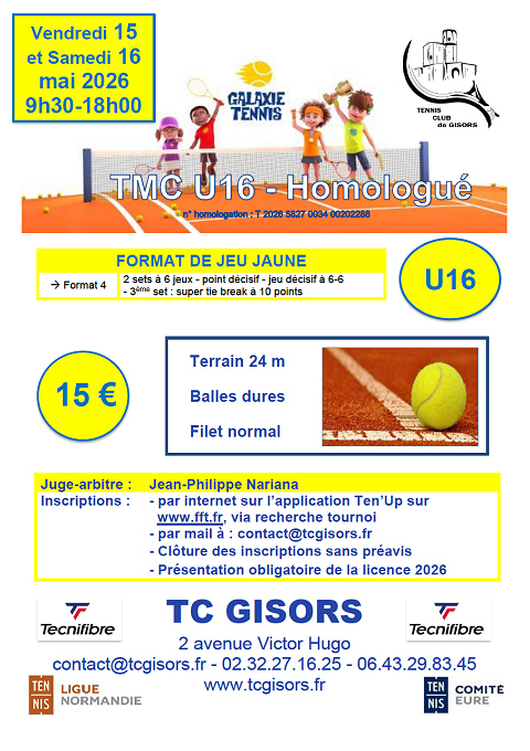 TMC U16 - Niveau Jaune - Mai 2026