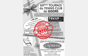 69ème Tournoi Open du TCG (+45 ans) =&gt; Annulé