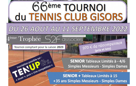 66ème Tournoi open du TCG : il est temps de s'inscrire !